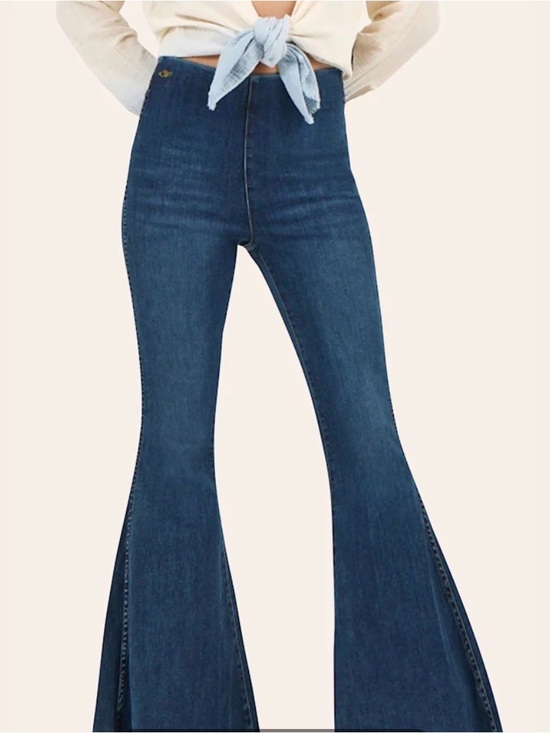 Wrangler Denim - Wrangler Lainey Wilson High-Waist Dark Blue Flare Jeans for Women 34x34